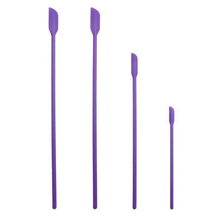 4x Silicone Mini Spatula Jar Scraper Scoop Tip Long Spatula Cosmetic Bottle B8A3 - Aimall