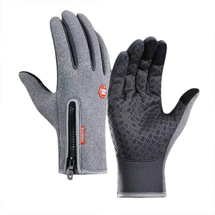 Bike Cycling Gloves Touch Waterproof Full Finger Winter Fitness Delivery Warehou - Aimall