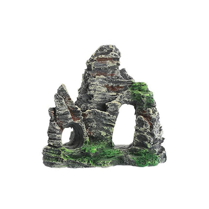 Aquarium Rockery Landscaping Cave Mountain View Decoration Ornament Fish Tank - Aimall