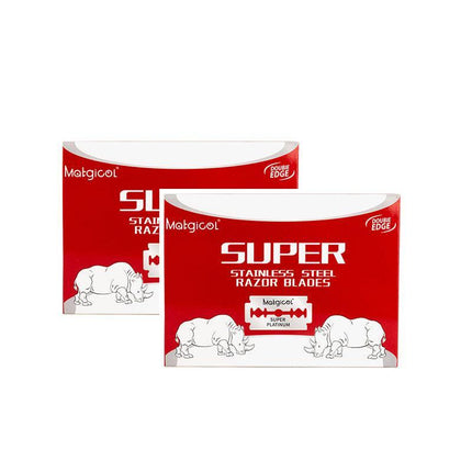 10-200 PCS Super Platinum Ultra Sharp Double Edge Cut Throat Razor Barber Blades - Aimall