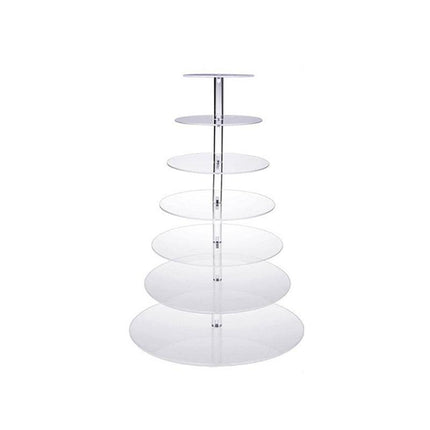 3/4/5/6/7/Tier Acrylic Clear Round Cupcake Cake Stand Birthday Wedding Party AU - Aimall