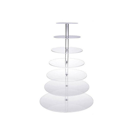 3/4/5/6/7/Tier Acrylic Clear Round Cupcake Cake Stand Birthday Wedding Party AU - Aimall