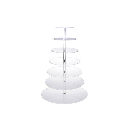 3/4/5/6/7/Tier Acrylic Clear Round Cupcake Cake Stand Birthday Wedding Party AU - Aimall