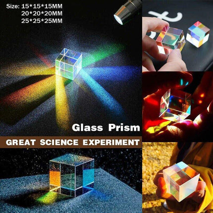 CMY Optical Glass Defective Cube Prism Cross Dichroic RGB Dispersion Six-Sided U - Aimall