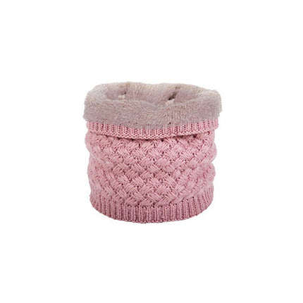 Neck Warmer Tube Winter Knitted Scarf Thermal Fleece Thicken Chunky Unisex Snood - Aimall