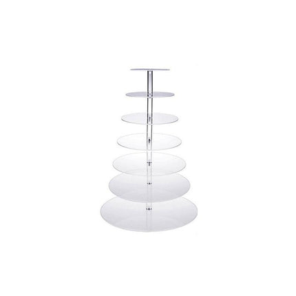 3/4/5/6/7/Tier Acrylic Clear Round Cupcake Cake Stand Birthday Wedding Party AU - Aimall