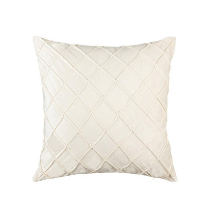 Velvet Cushion Cover Pleated Checked Plaid Plush Decorative Lounge Cushion Cover - Aimall