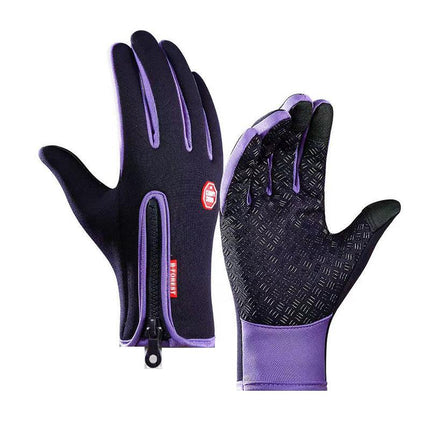 Bike Cycling Gloves Touch Waterproof Full Finger Winter Fitness Delivery Warehou - Aimall