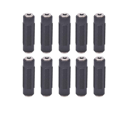 1-10 AUX 3.5mm Female to Female Joiner Stereo Audio Adapter Extension Connector - Aimall
