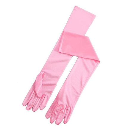 Ladies Long Satin Gloves Opera Costume Bridal Party Prom Wedding Womens Glove AU - Aimall