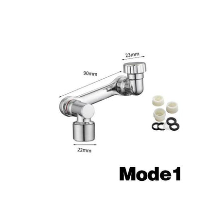 Faucet Extender Universal Rotate Robotic Arm Tap 1080 Swivel Spray Extension - Aimall