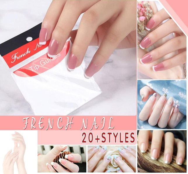 French Tip Nail Decoration Strip Sticker Stencil Guides Manicure Art AU STOCK - Aimall