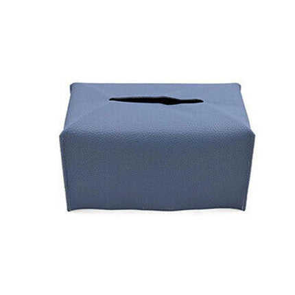 Tissue Box Dispenser Paper Storage Holder Napkin Case Organizer PU Leather Cover - Aimall