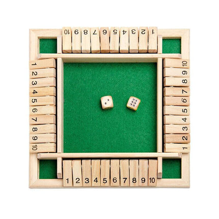 Shut the Box Game Wooden Board Number Drinking Dice Toy Family Traditional AU DM - Aimall