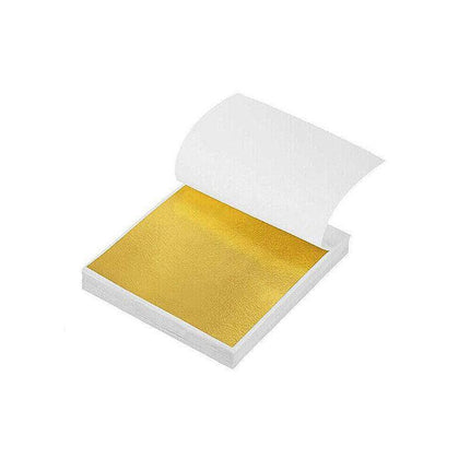100x Gilding Gold Silver Leaf Sheet Book Foil Paper Decorating Nails Art Craft - Aimall