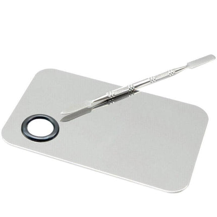 Stainless Steel Cosmetic Face Makeup Palette Spatula Foundation Mixing Tool - Aimall
