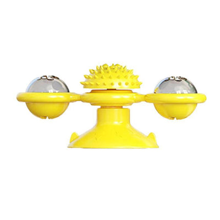Windmill Pet Cat Treat Food Dispenser Toys Slow Feeder Puzzle Interactive Toys - Aimall