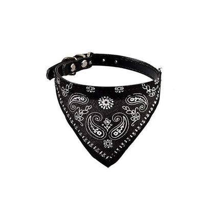 New Adjustable Leather Collar Bandana Neck Scarf Dog Puppy Cat Kitten AU StockAU - Aimall