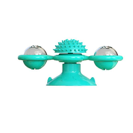 Windmill Pet Cat Treat Food Dispenser Toys Slow Feeder Puzzle Interactive Toys - Aimall