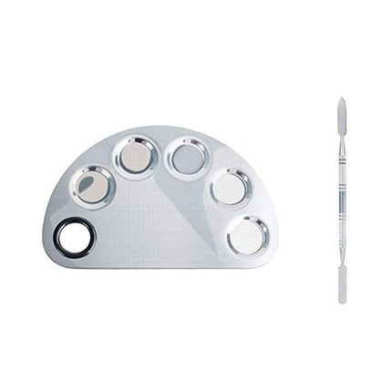 Stainless Steel Cosmetic Face Makeup Palette Spatula Foundation Mixing Tool - Aimall