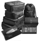 8PCS Packing Cubes Travel Pouches Luggage Organiser Clothes Suitcase Storage Bag - Aimall
