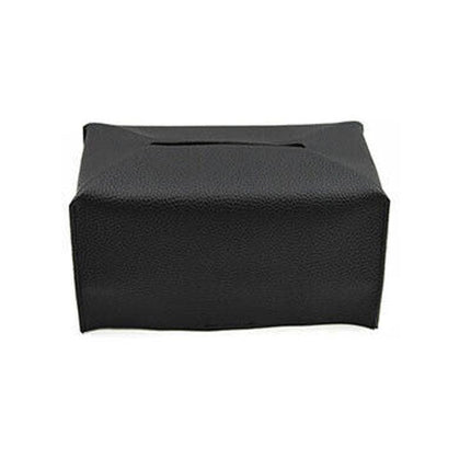 Tissue Box Dispenser Paper Storage Holder Napkin Case Organizer PU Leather Cover - Aimall