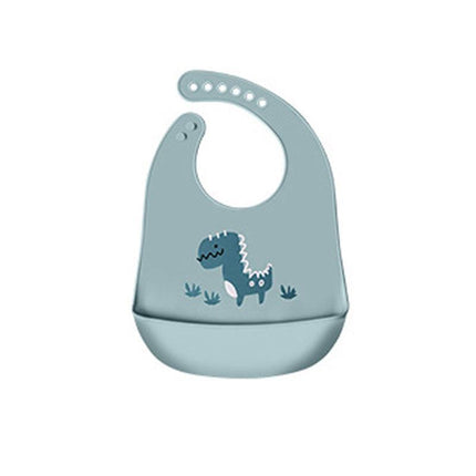 Baby Feeding Bib Apron Smock Silicon Waterproof Easy Clean 0-6 Kid Toddler Pouch - Aimall