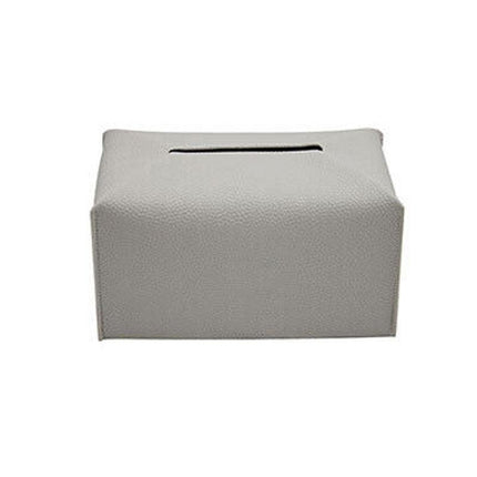 Tissue Box Dispenser Paper Storage Holder Napkin Case Organizer PU Leather Cover - Aimall