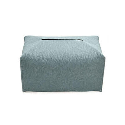 Tissue Box Dispenser Paper Storage Holder Napkin Case Organizer PU Leather Cover - Aimall