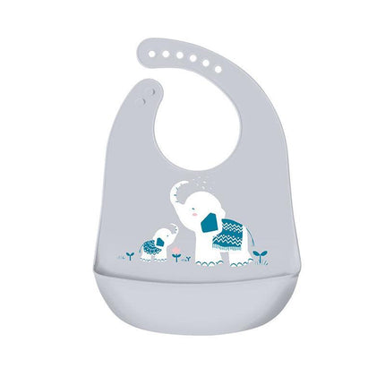 Baby Feeding Bib Apron Smock Silicon Waterproof Easy Clean 0-6 Kid Toddler Pouch - Aimall