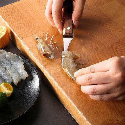 Prawn Peeler Shrimp Deveiner Device Shrimp Opener Kitchen Tool Stainless Steel - Aimall