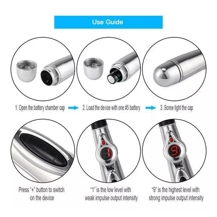 Accupuncture Electronic Massage Pen Energy Pen Relief Pain Tool Meridian Therapy - Aimall