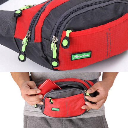 Fanny Pack Zip Pouch Hiking Climbing Sport Bum Waist Bag - Aimall