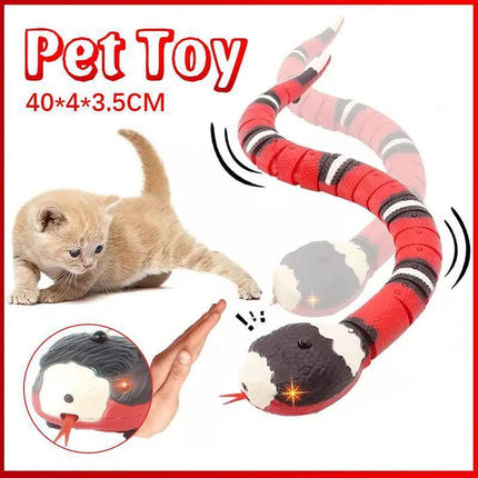 Pet Cat Toy Smart Sensing Snake Toys Cats USB Charging Electron Interactive Toy - Aimall