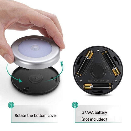 3x LED Motion Sensor Night Light Indoor Outdoor - Aimall