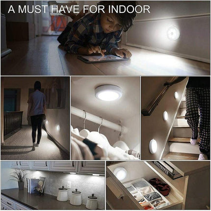 3x LED Motion Sensor Night Light Indoor Outdoor - Aimall