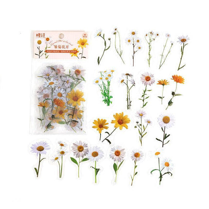 Scrapbooking Flower Stickers PET Transparent Sticker - Aimall