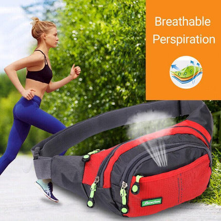 Fanny Pack Zip Pouch Hiking Climbing Sport Bum Waist Bag - Aimall