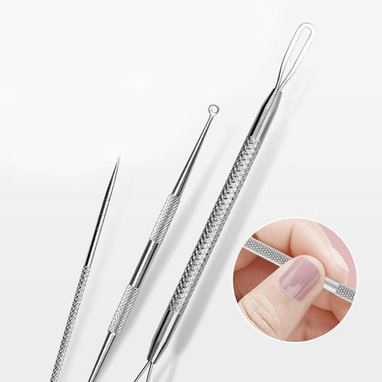 8PCS Blackhead Whitehead Pimple Spot Comedone Extractor Remover Popper Tool Kit - Aimall