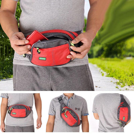 Fanny Pack Zip Pouch Hiking Climbing Sport Bum Waist Bag - Aimall