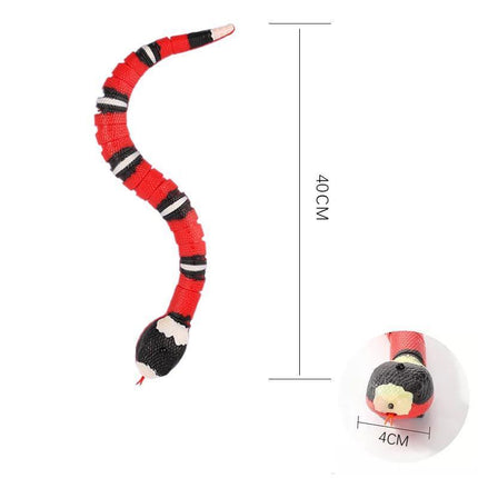 Pet Cat Toy Smart Sensing Snake Toys Cats USB Charging Electron Interactive Toy - Aimall