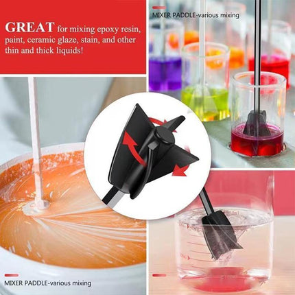 Epoxy Mixer Attachment for Drill, Reusable Paint and Resin Mixer Paddles Tool - Aimall