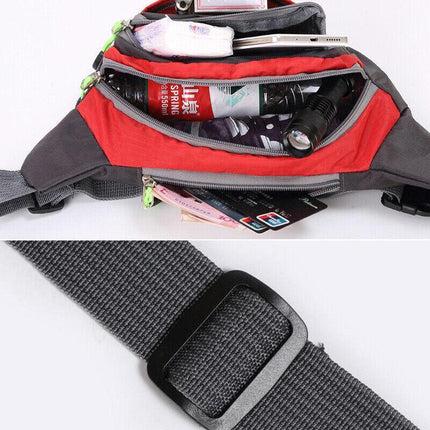Fanny Pack Zip Pouch Hiking Climbing Sport Bum Waist Bag - Aimall