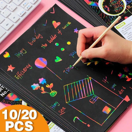 Scratch Paper DIY Sketch bamboo pen - Aimall