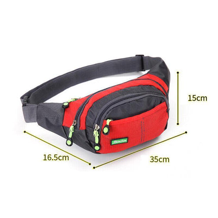 Fanny Pack Zip Pouch Hiking Climbing Sport Bum Waist Bag - Aimall