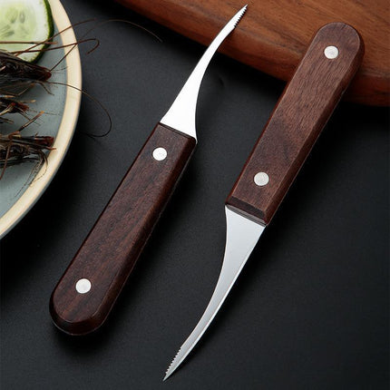 Prawn Peeler Shrimp Deveiner Device Shrimp Opener Kitchen Tool Stainless Steel - Aimall