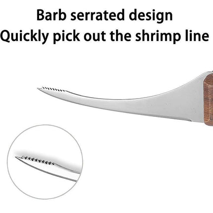 Prawn Peeler Shrimp Deveiner Device Shrimp Opener Kitchen Tool Stainless Steel - Aimall