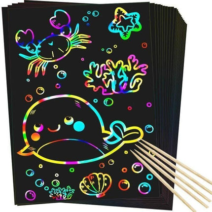 Scratch Paper DIY Sketch bamboo pen - Aimall