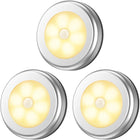 3x LED Motion Sensor Night Light Indoor Outdoor - Aimall