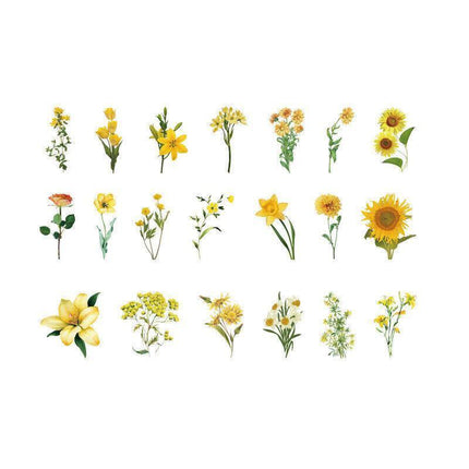 Scrapbooking Flower Stickers PET Transparent Sticker - Aimall